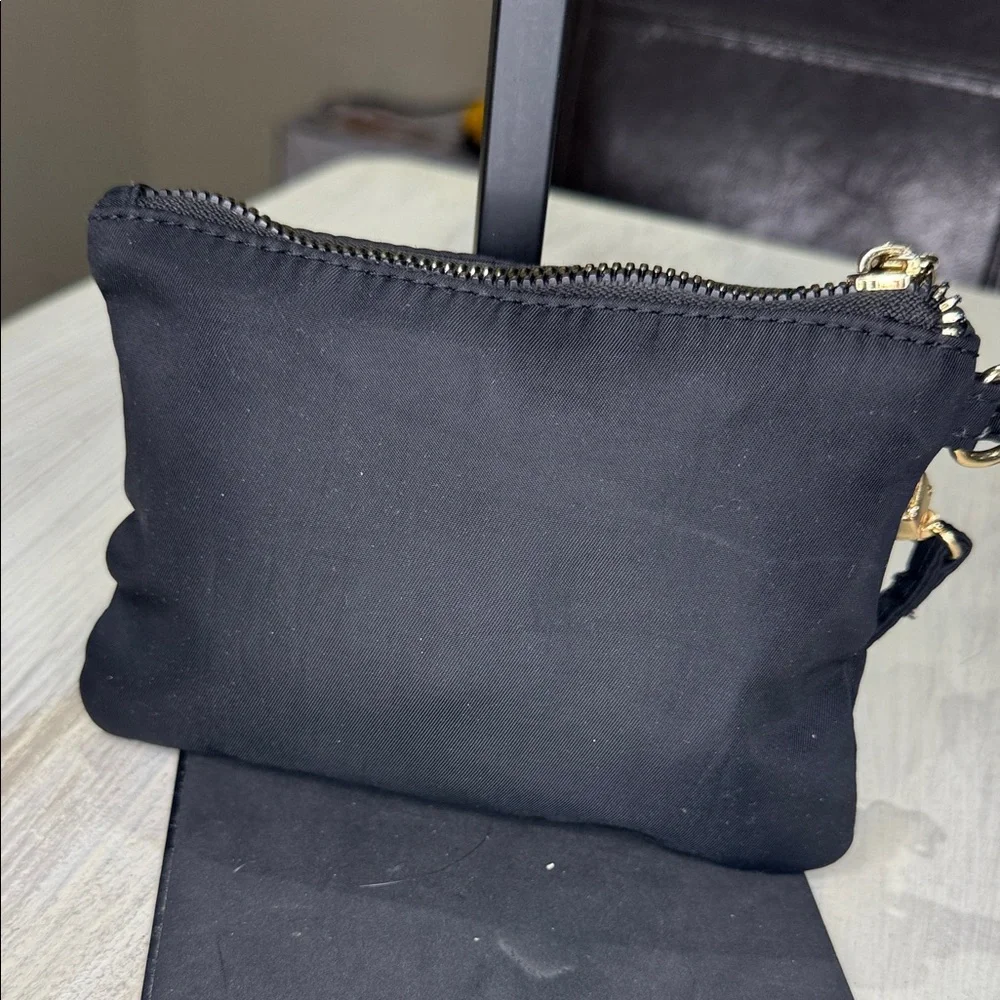 Steve Madden Black Pouch with Gold Accents